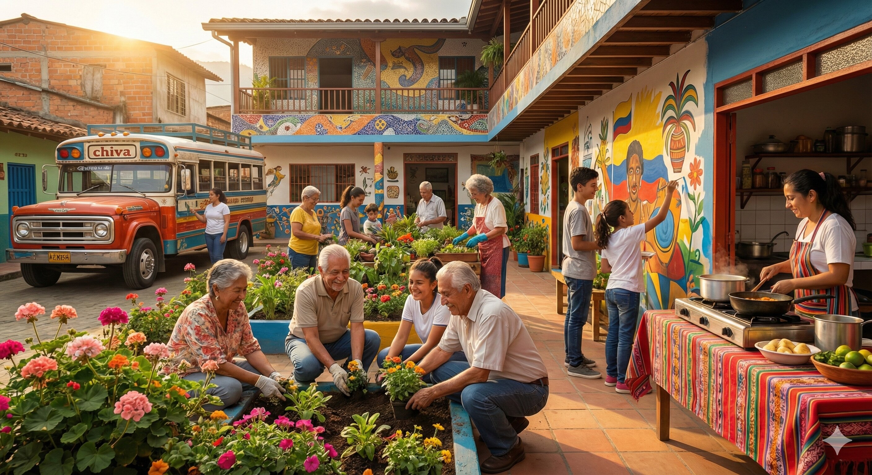 Comunidad de Medellín participando en programas comunitarios gratuitos de FUNDECU
